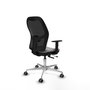 PIQUERAS Y CRESPO Silla de oficina Jorquera Gris y Negro con mecanismo Sincro/Traslack