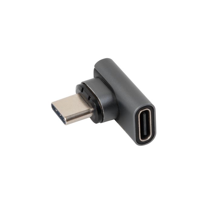 MicroConnect Adaptador Magnético USB-C 90° Black/Silver MicroConnect Adaptador Magnético USB-C 90° Black/Silver