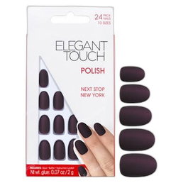 Elegant Touch Next Stop New York Uñas Postizas Ovaladas 24 Unidades con Pegamento
