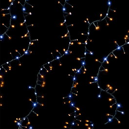 Basics Guirnalda microcluster multifunción de 10 m con 710 leds, blanco cálido/frío