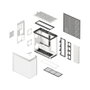 HAVN HS 420 Midi-Tower con cristal templado, blanco