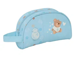 Safta Neceser Adaptable para Carro de la Compra, Colección Real Madrid, Azul, 160x260x90 mm