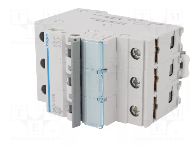 HAGER MCN316E Interruptor magnetotérmico 16A 3 polos 6kA