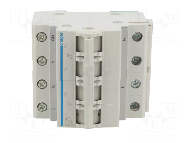 HAGER Interruptor de red-generador 63A 1+N 400V AC
