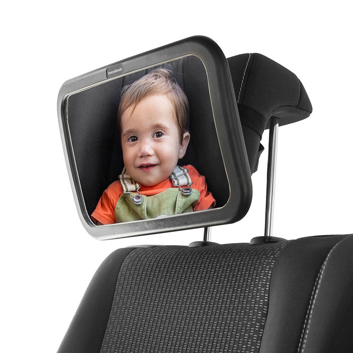 Innovagoods Espejo retrovisor de bebé para asiento trasero negro