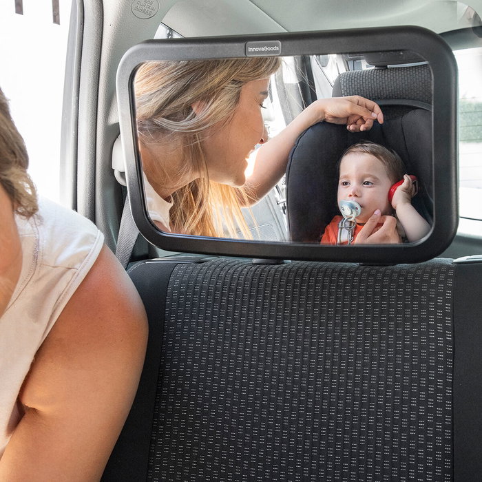 Innovagoods Espejo retrovisor de bebé para asiento trasero negro