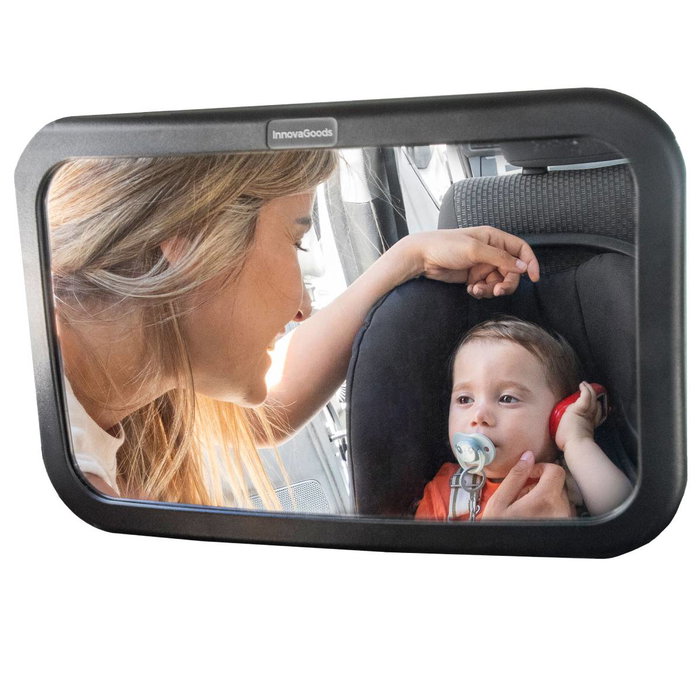 Innovagoods Espejo retrovisor de bebé para asiento trasero negro