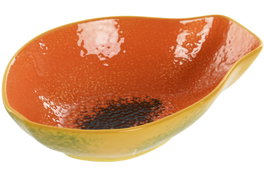 DKD Home Decor Cuencos de Gres Papaya Naranja (Pack de 4)