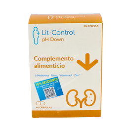 Devicare Lit-Control Ph Down 60 Cápsulas | Complemento Alimenticio para Prevención de Piedras Renales