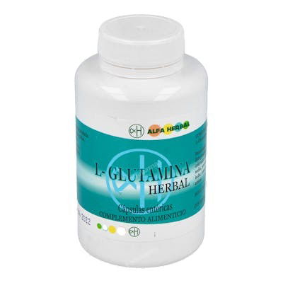 ALFA HERBAL L-Glutamina 120 Cápsulas - Protege Masa Muscular, Favorece Recuperación Glucógeno, Intestino Irritable, Inmune ALFA HERBAL L-Glutamina 120 Cápsulas - Protege Masa Muscular, Favorece Recuperación Glucógeno, Intestino Irritable, Inmune