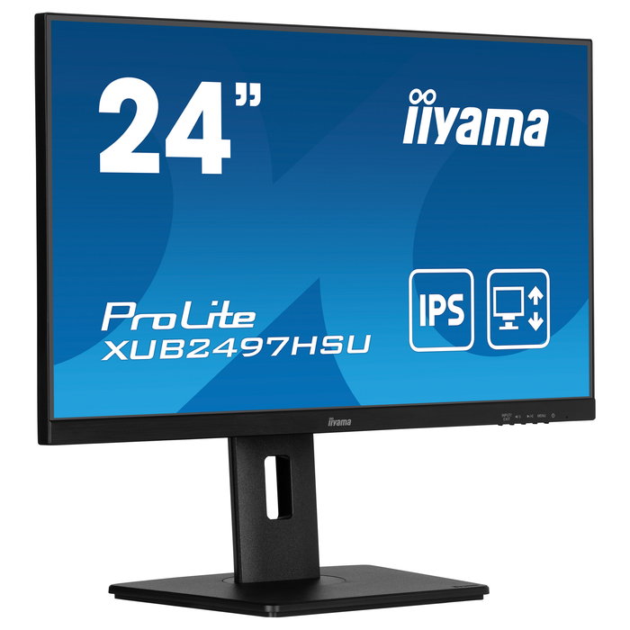 iiyama ProLite XUB2497HSU-B2 Monitor 24 Pulgadas Full HD IPS 100Hz 1ms USB-Hub Altavoces Pivot Negro