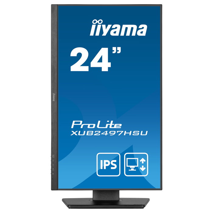 iiyama ProLite XUB2497HSU-B2 Monitor 24 Pulgadas Full HD IPS 100Hz 1ms USB-Hub Altavoces Pivot Negro