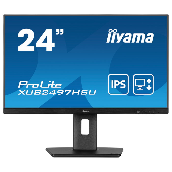 iiyama ProLite XUB2497HSU-B2 Monitor 24 Pulgadas Full HD IPS 100Hz 1ms USB-Hub Altavoces Pivot Negro