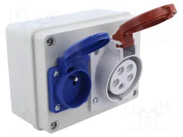 PAWBOL Cuadro de distribución IP44 ABS PG16