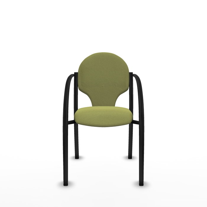 PIQUERAS Y CRESPO Silla Hellín Verde Oliva con Brazos Fijos