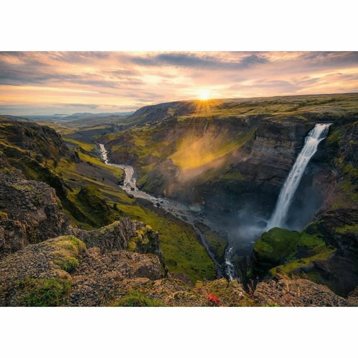 Ravensburger Rompecabezas de 1000 piezas La Cascada de Háifoss, Islandia Ravensburger Rompecabezas de 1000 piezas La Cascada de Háifoss, Islandia