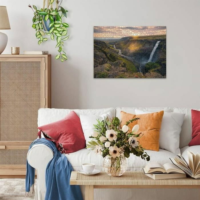 Ravensburger Rompecabezas de 1000 piezas La Cascada de Háifoss, Islandia Ravensburger Rompecabezas de 1000 piezas La Cascada de Háifoss, Islandia