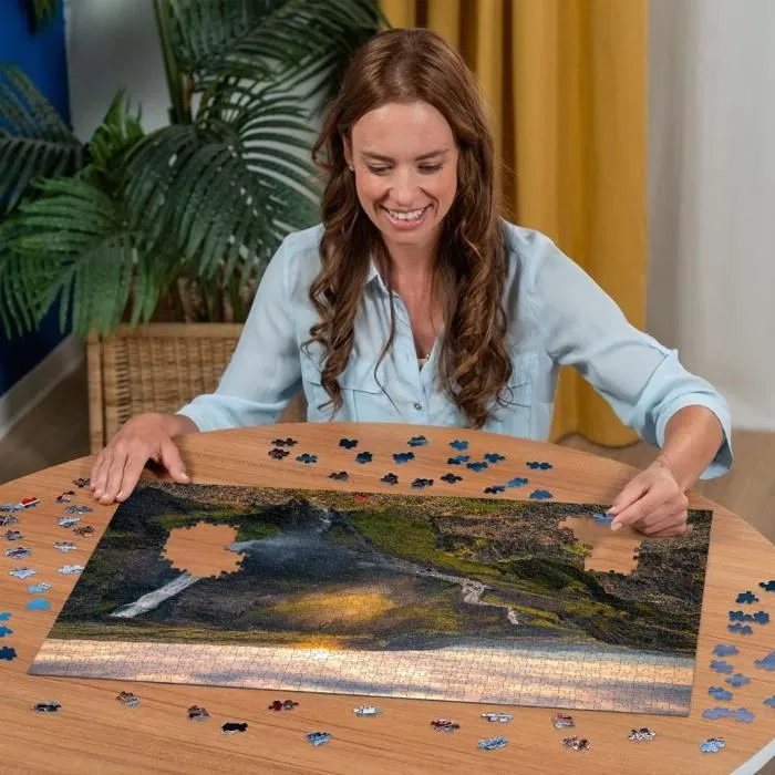 Ravensburger 12000110 Puzzle La Cascada de Háifoss Islandia 1000 Piezas para Adultos y Niños a partir de 14 años Calidad Premium