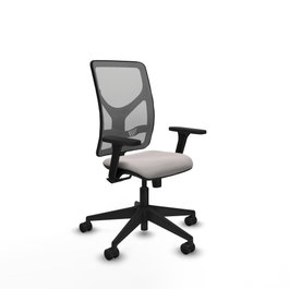 PIQUERAS Y CRESPO Silla de oficina Motilla con mecanismo Sincro, Blanco y Gris