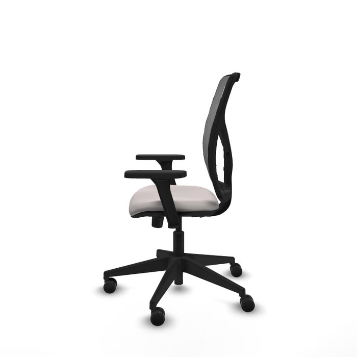 PIQUERAS Y CRESPO Silla de oficina Motilla con mecanismo Sincro, Blanco y Gris