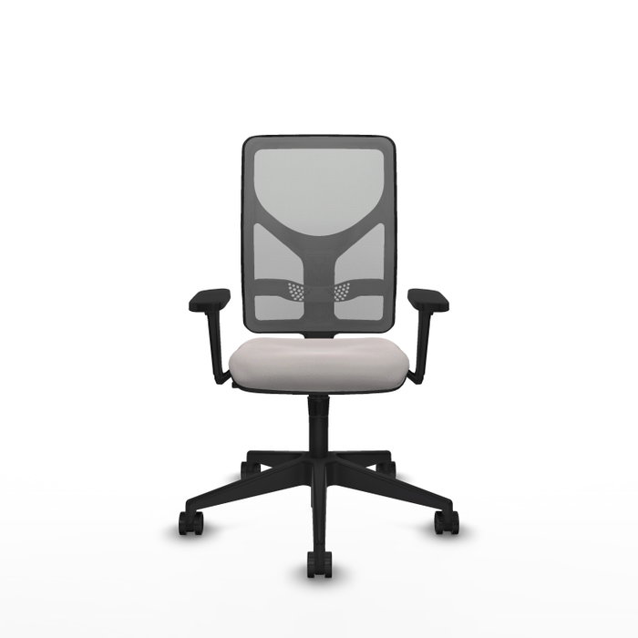 PIQUERAS Y CRESPO Silla de oficina Motilla con mecanismo Sincro, Blanco y Gris
