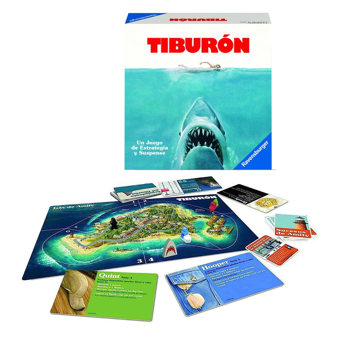 Ravensburger Juego Tiburon 26830 Ravensburger Juego de Mesa de Estrategia y Suspenso Basado en Jaws +12 Años