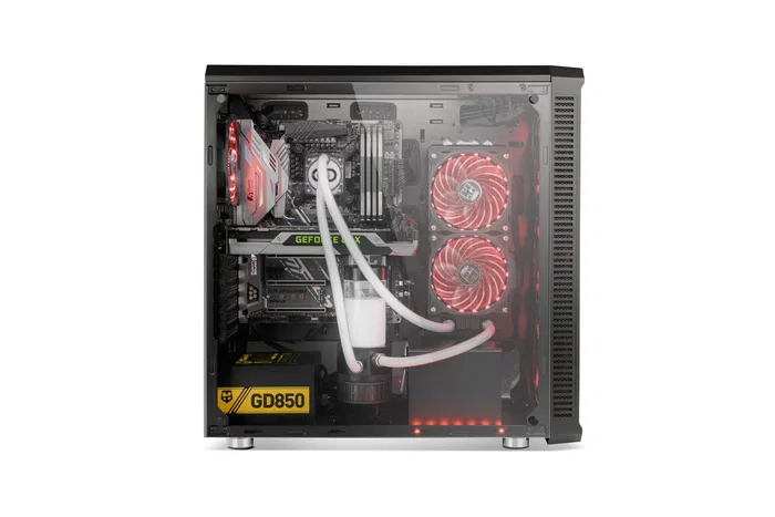 NOX Caja de PC Hummer TGX Negro ATX Torre con Vidrio Templado, Ventiladores RGB 140mm, Soporta E-ATX, Gráficas 430mm, 6 Unidades SSD, USB 3.0