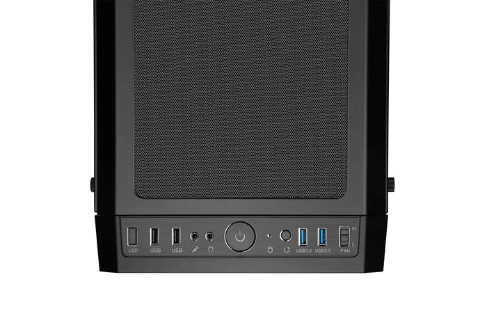 NOX Caja de PC Hummer TGX Negro ATX Torre con Vidrio Templado, Ventiladores RGB 140mm, Soporta E-ATX, Gráficas 430mm, 6 Unidades SSD, USB 3.0