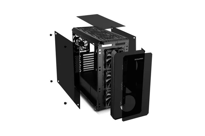 NOX Caja de PC Hummer TGX Negro ATX Torre con Vidrio Templado, Ventiladores RGB 140mm, Soporta E-ATX, Gráficas 430mm, 6 Unidades SSD, USB 3.0