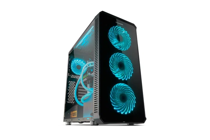 NOX Caja de PC Hummer TGX Negro ATX Torre con Vidrio Templado, Ventiladores RGB 140mm, Soporta E-ATX, Gráficas 430mm, 6 Unidades SSD, USB 3.0