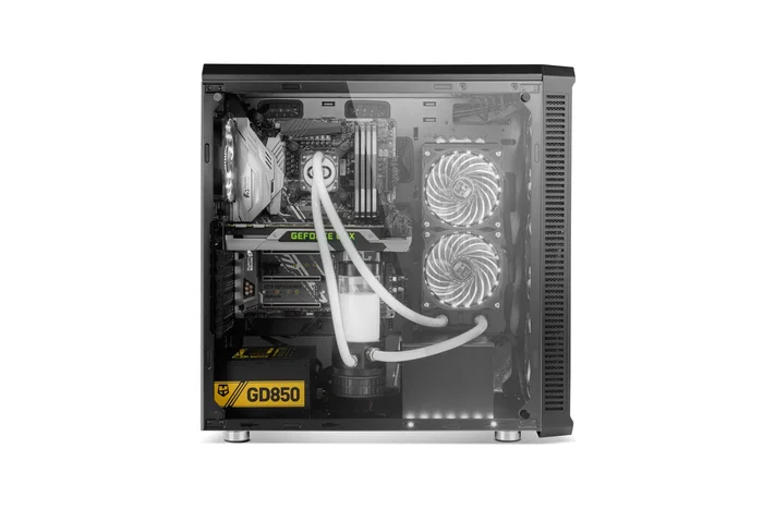 NOX Caja de PC Hummer TGX Negro ATX Torre con Vidrio Templado, Ventiladores RGB 140mm, Soporta E-ATX, Gráficas 430mm, 6 Unidades SSD, USB 3.0