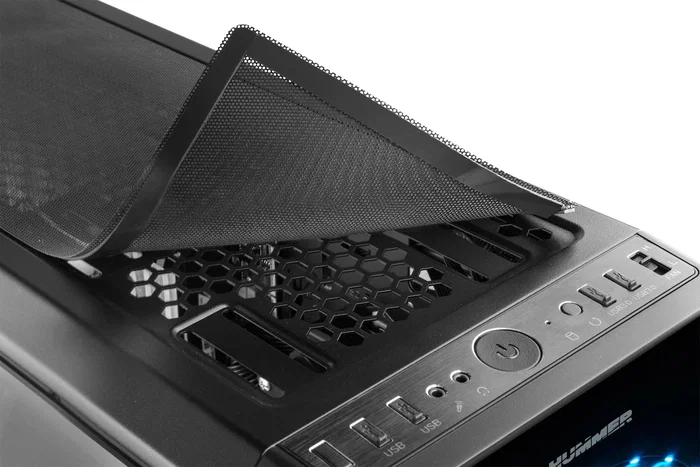 NOX Caja de PC Hummer TGX Negro ATX Torre con Vidrio Templado, Ventiladores RGB 140mm, Soporta E-ATX, Gráficas 430mm, 6 Unidades SSD, USB 3.0