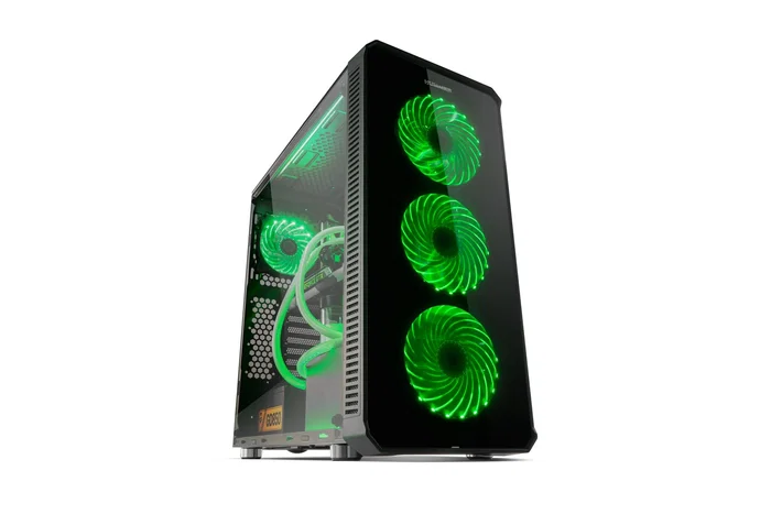 NOX Caja de PC Hummer TGX Negro ATX Torre con Vidrio Templado, Ventiladores RGB 140mm, Soporta E-ATX, Gráficas 430mm, 6 Unidades SSD, USB 3.0