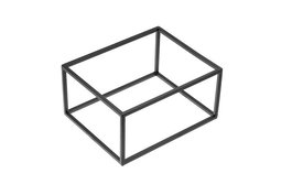 Leone Soporte Buffet Negro 32,5x26,5x16 cm Metal Cromado