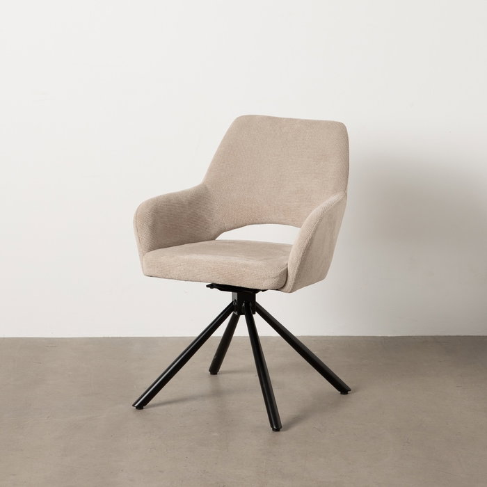 Ixia Silla Giratoria Beige Tejido-Metal Ixia Silla Giratoria Beige Tejido-Metal