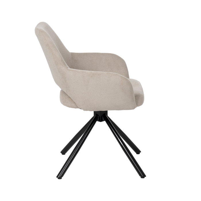 Ixia Silla Giratoria Beige Tejido-Metal Ixia Silla Giratoria Beige Tejido-Metal