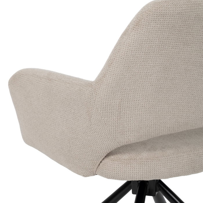 Ixia Silla Giratoria Beige Tejido-Metal Ixia Silla Giratoria Beige Tejido-Metal