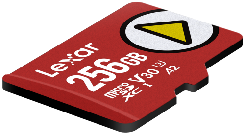 Lexar LMSPLAY256G-BNSNG Memoria Flash MicroSDXC UHS-I Clase 10 de 256 GB, Velocidad de Lectura 205 MB/s, Escritura 140 MB/s, V30, U3