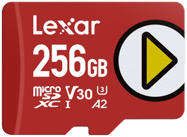 Lexar LMSPLAY256G-BNSNG Memoria Flash MicroSDXC UHS-I Clase 10 de 256 GB, Velocidad de Lectura 205 MB/s, Escritura 140 MB/s, V30, U3