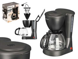 Argon Cafetera Vaso Filtro 12 Tazas 750W 1.2L Negro y Transparente 16x29x23cm (Set de 6)