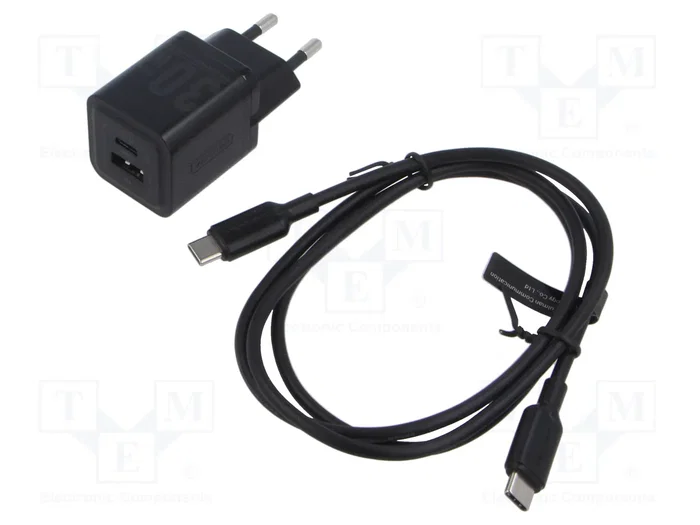 Vention Cargador de Pared GaN 30W con 1xUSB-C, 1xUSB-A y Cable USB-C