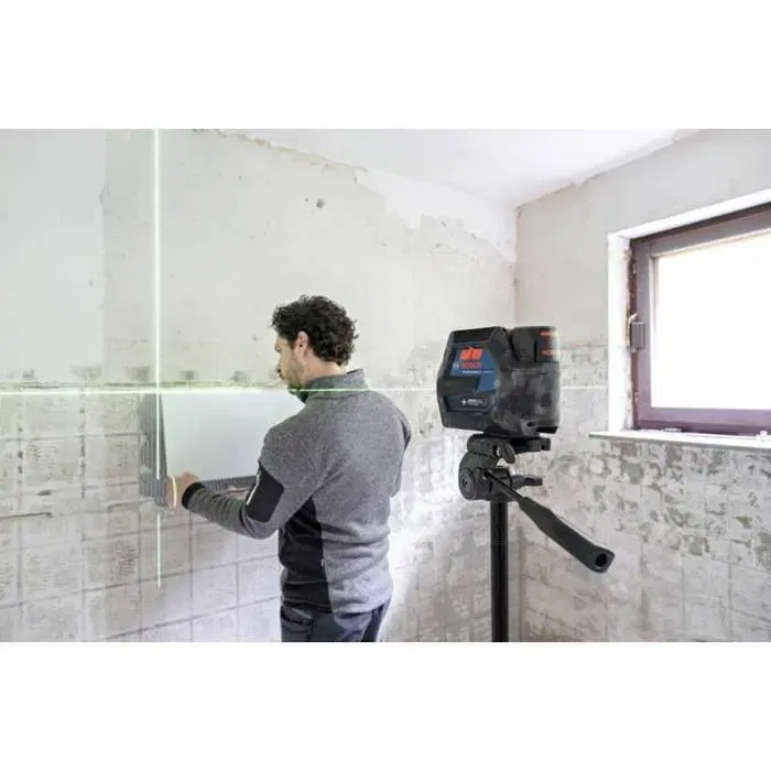 Bosch GCL 12V-50-22 CG Láser combinado de doble potencia (hasta 50 m) con soporte RM20, 4 baterías y estuche