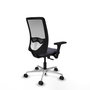 PIQUERAS Y CRESPO Silla de oficina Zulema con Mecanismo Sincro, Gris oscuro y Blanco