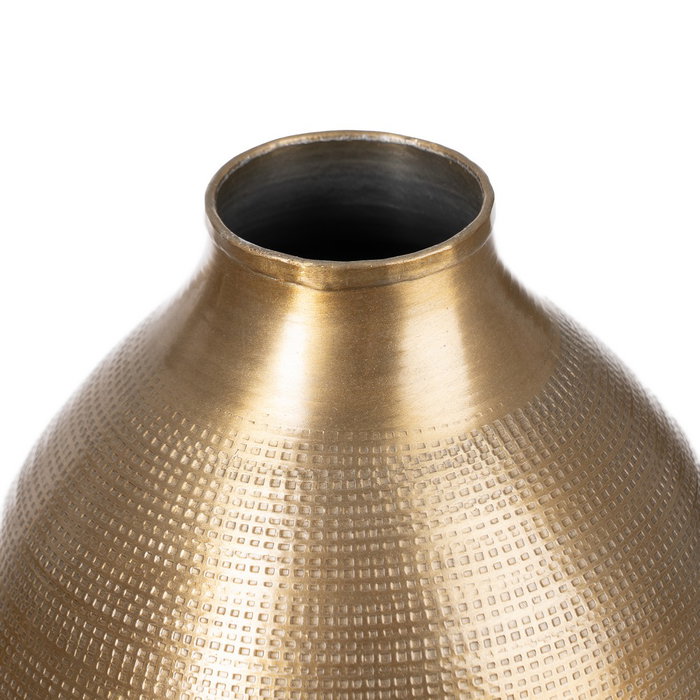 Jarrón Oro Viejo Metal Decoración 21,60 X 21,60 X 47,60 cm