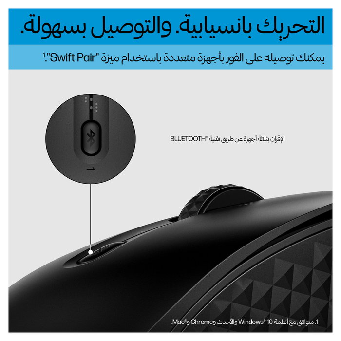 HP 425 Ratón Bluetooth Programable Negro