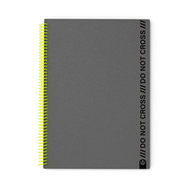 Bloc Carchivo Do Not Cross Tapa Pp Foam A4 100H Horizontal Charcoal (Set de 4)