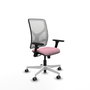 PIQUERAS Y CRESPO Silla de oficina Motilla con mecanismo Sincro, Rosa y Blanco