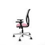 PIQUERAS Y CRESPO Silla de oficina Motilla con mecanismo Sincro, Rosa y Blanco