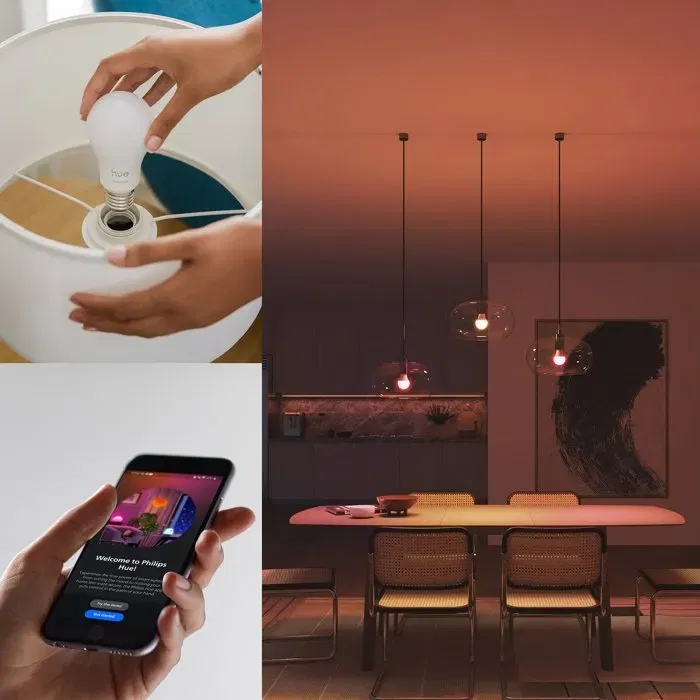 Philips Hue AABPA65307 Essential A60 Bombilla LED con Luz Blanca y de Color