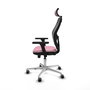 PIQUERAS Y CRESPO Silla de oficina Jorquera Rosa y Negro